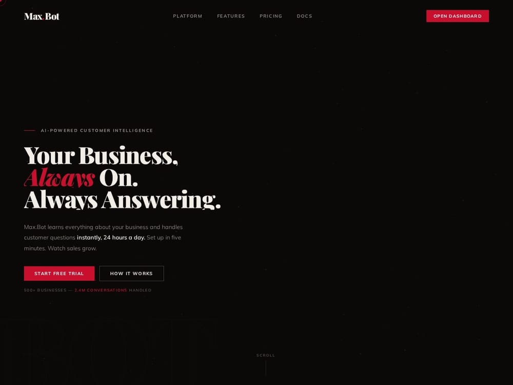 Max Chatbot Generator — AI Web App built by Max Digital Studio